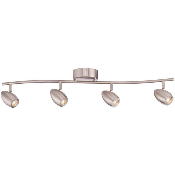 Envirolite 2.6 ft. Brushed Nickel Integrated LED Track Lighting Kit with 4-Lights EVT101727A-35